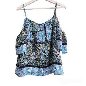 Tyche Womens Cold Shoulder Top/Blouse Size Large